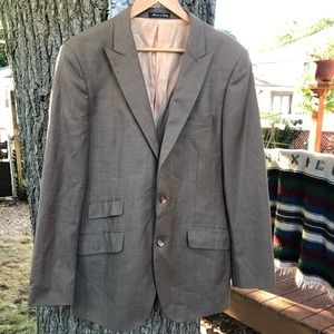 Bresciani Super 150’s Wool Blazer Gray Taupe | Made in Italy | 40L